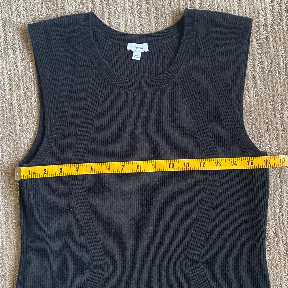 Vince Tight Knit Black Midi Dress - Picture 6 of 9